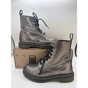Dr Doc Martens Womens Pascal Bronze Metallic Leather Combat Boots Size 6